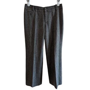 Eddie Bauer Wool Blakely Fit Herringbone Straight Leg Trousers Size 8